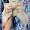 Dotted Cream Hair Bow by Simply Southern