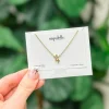 Double Cross Pendant Necklace - Gold