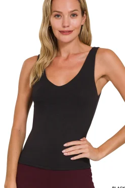 Double-Layered V-Neck Tank Top Trio - Basics