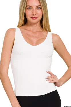 Double-Layered V-Neck Tank Top Trio - Basics