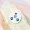 Dreidel Signature Enamel Stud Earrings