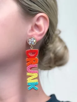 'Drunk' Multi Beaded Statement Earrings