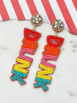 'Drunk' Multi Beaded Statement Earrings