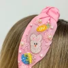 Easter Bead & Pearl Knotted Headband - Pink
