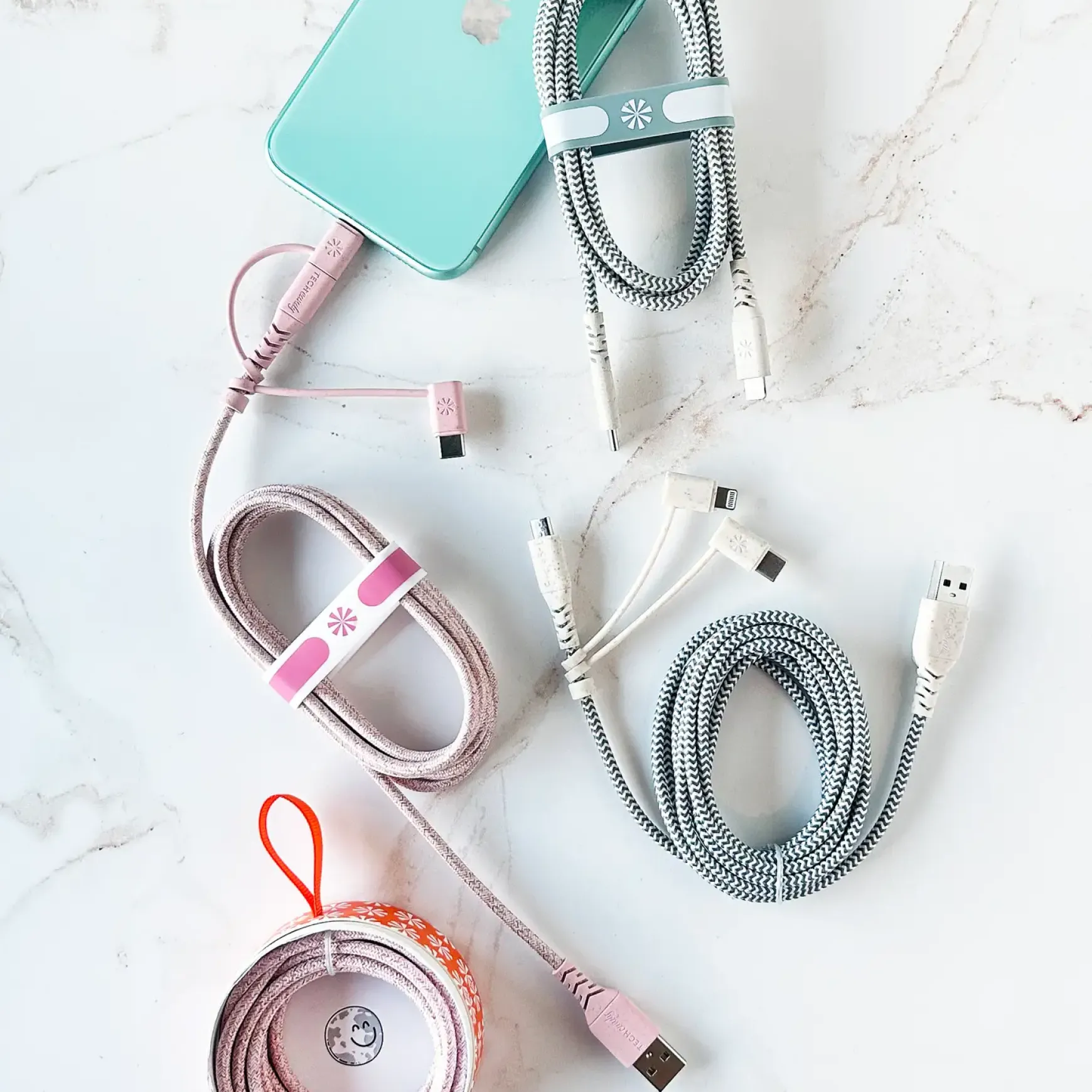 Eco Charge Long Range 6' Woven USB-C Cable - Natural