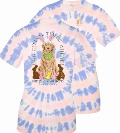 'Egg-citing Times Ahead' Short Sleeve Tie Dye Tee by Simply Southern