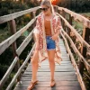 Elena Printed Kimono - Rust