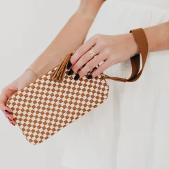 Emma Woven Clutch Wristlet by Pretty Simple