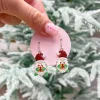 Enamel Holiday Gnome Dangle Earrings