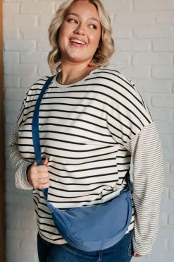 Essentially Everything Round Mini Crossbody Bag in Dusty Blue