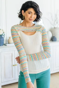 Evidently Extra Peekaboo Cut Out Top