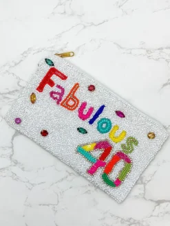 'Fabulous 40' Beaded Wristlet