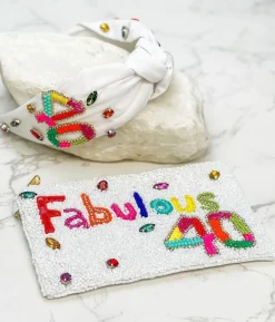 'Fabulous 40' Beaded Wristlet