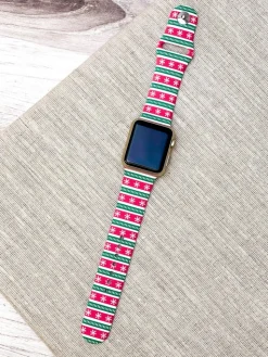 Fair Isle Printed Silicone Watch Band