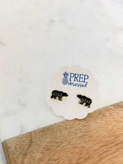 Family Signature Enamel Studs by Prep Obsessed