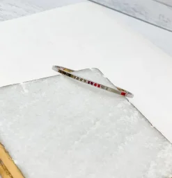 'Fearless' Silver Sentiment Bracelet - White