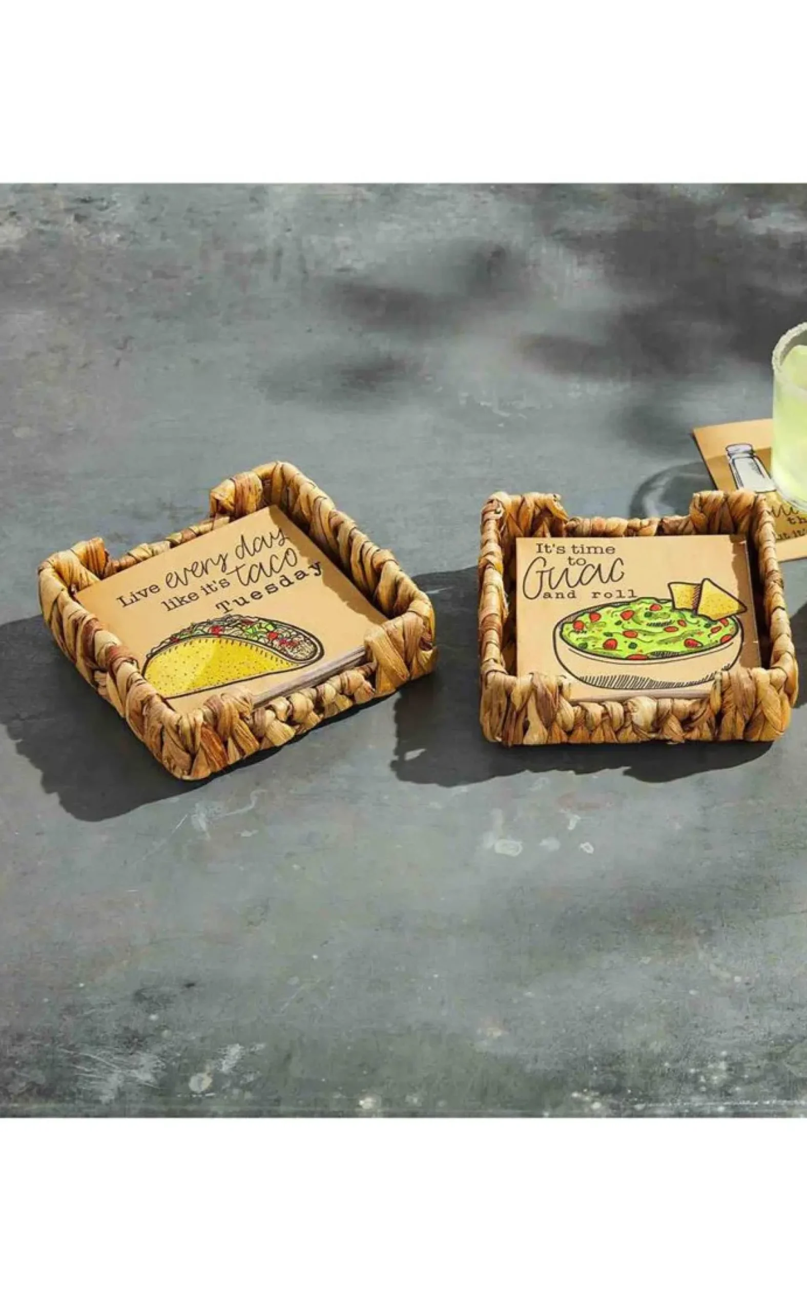 Fiesta Napkin Basket Sets by Mud Pie