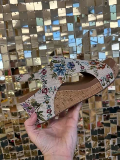 FINAL SALE: Carley Sand Brocade Floral By Corky's
