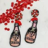 'Fizz The Season' Jewel Beaded Dangle Earrings