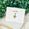 Fleur-de-lis Pendant Necklace - Gold