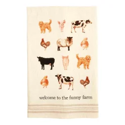 Flour Sack Farm Animal Towels by Mud Pie