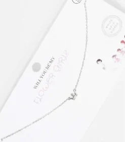 Flower Girl Princess Crown Pendant Necklaces