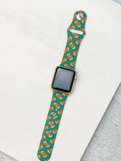 Football Printed Silicone Smart Watch Band