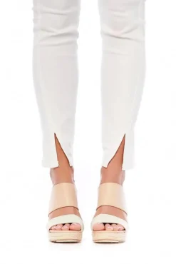 Frye Slit-Hem Jeans by Mud Pie - White