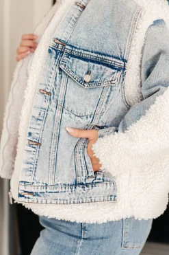 Full Send Sherpa Lined Denim Jacket