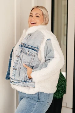 Full Send Sherpa Lined Denim Jacket