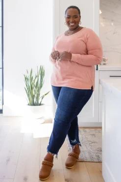 Fun Beginnings Raglan Top In Dusty Mauve