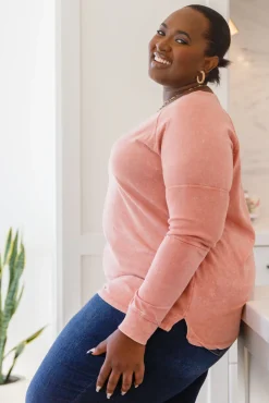 Fun Beginnings Raglan Top In Dusty Mauve