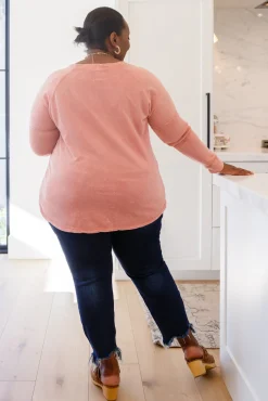 Fun Beginnings Raglan Top In Dusty Mauve