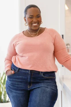 Fun Beginnings Raglan Top In Dusty Mauve