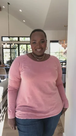 Fun Beginnings Raglan Top In Dusty Mauve