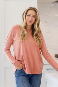 Fun Beginnings Raglan Top In Dusty Mauve