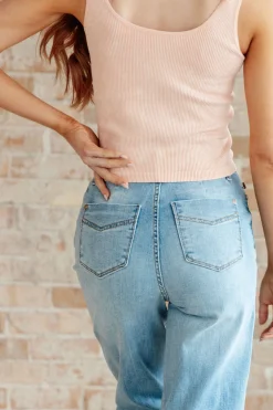 Fundamentals Ribbed Seamless Reversible Tank in Peach