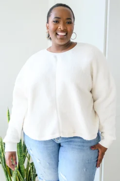 Fuzzy Cuddles Sweater in Off White