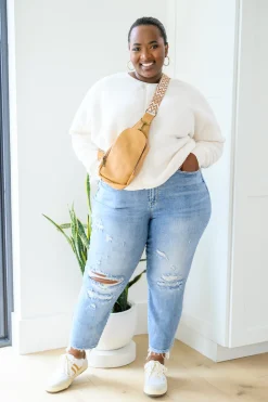 Fuzzy Cuddles Sweater in Off White