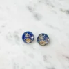 Galaxy Resin Stud Earrings - Blue