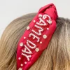 'Game Day' Embellished Headband - Burgundy & White