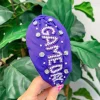'Game Day' Embellished Headband - Purple & White