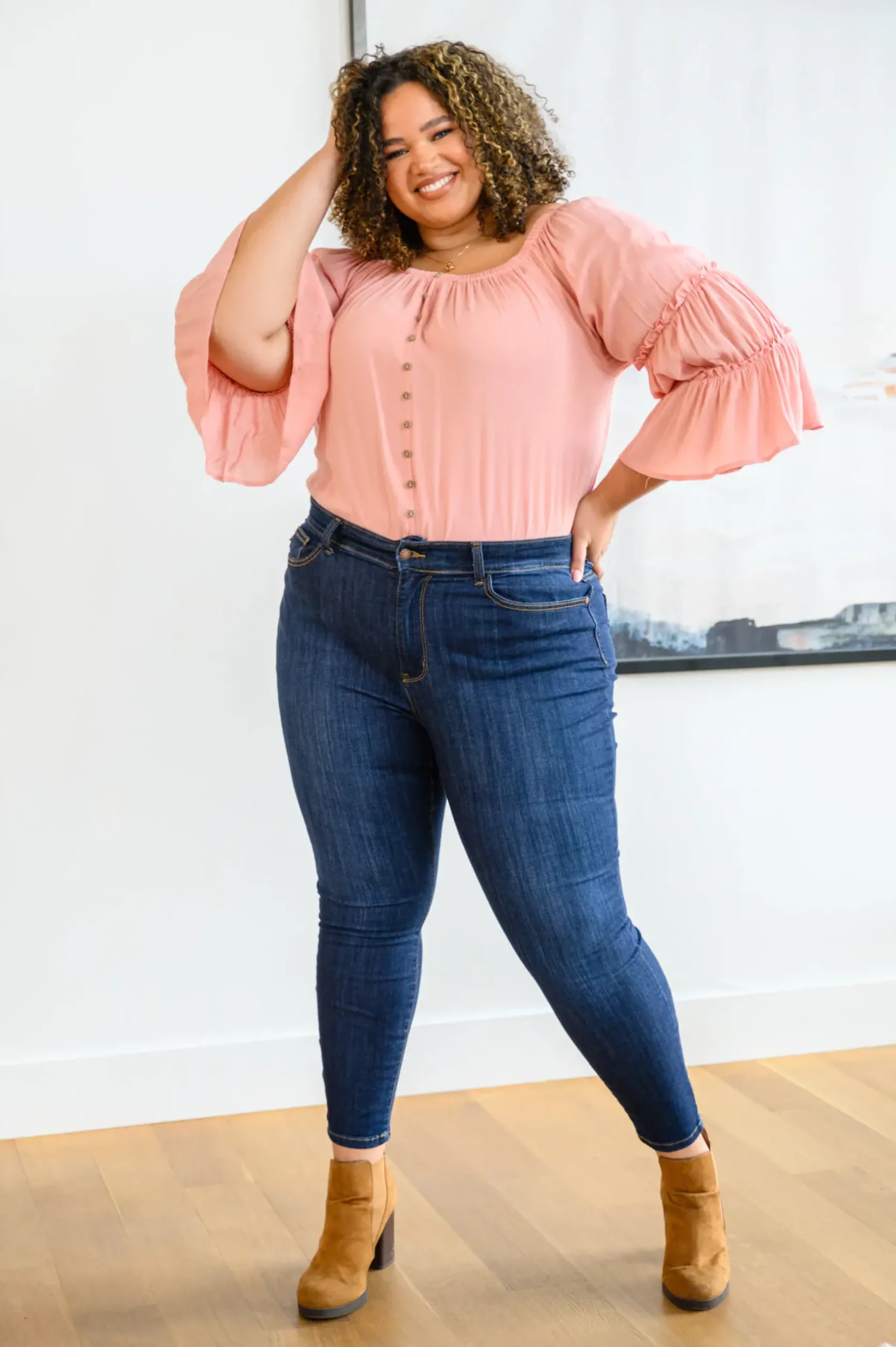 Georgia Back Yoke Skinny Jeans with Phone Pocket by Judy Blue