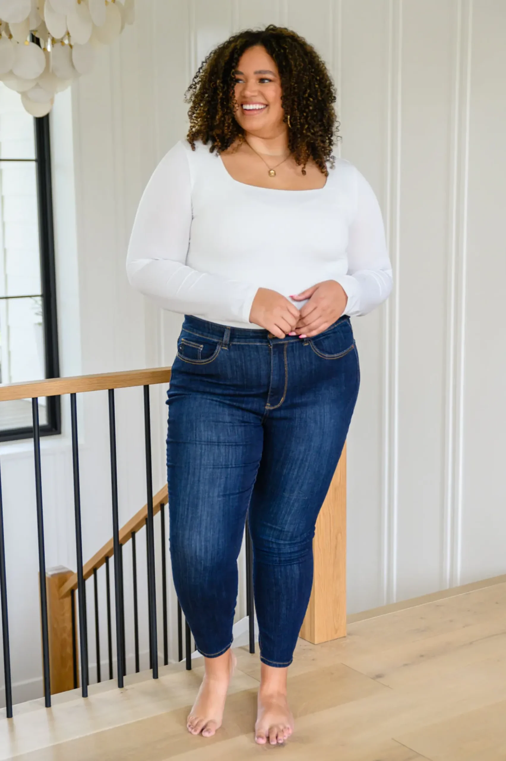 Georgia Back Yoke Skinny Jeans with Phone Pocket by Judy Blue