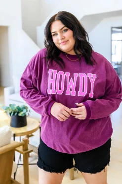 Get 'Em Cowgirl Corded Sweatshirt