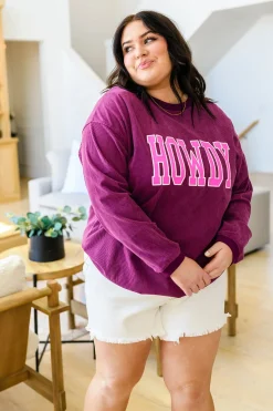 Get 'Em Cowgirl Corded Sweatshirt