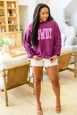 Get 'Em Cowgirl Corded Sweatshirt