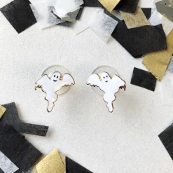 Ghost Signature Enamel Studs by Prep Obsessed