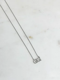 'GIGI' White Gold Pendant Necklace