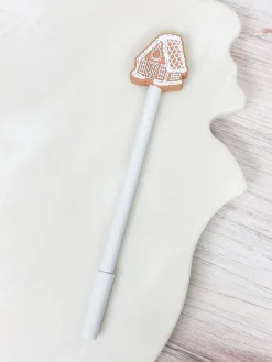 Gingerbread House Top Novelty Pen